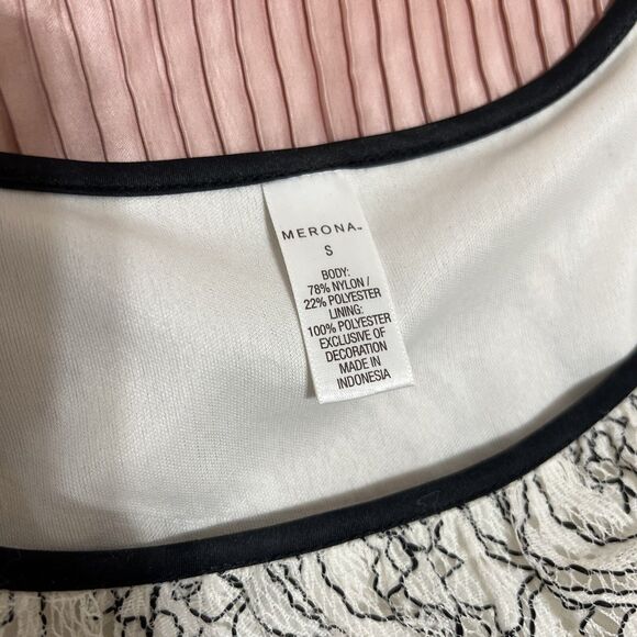 Merona Size Small Tank Top With Satin And Lace Detailing - Picture 4 of 10